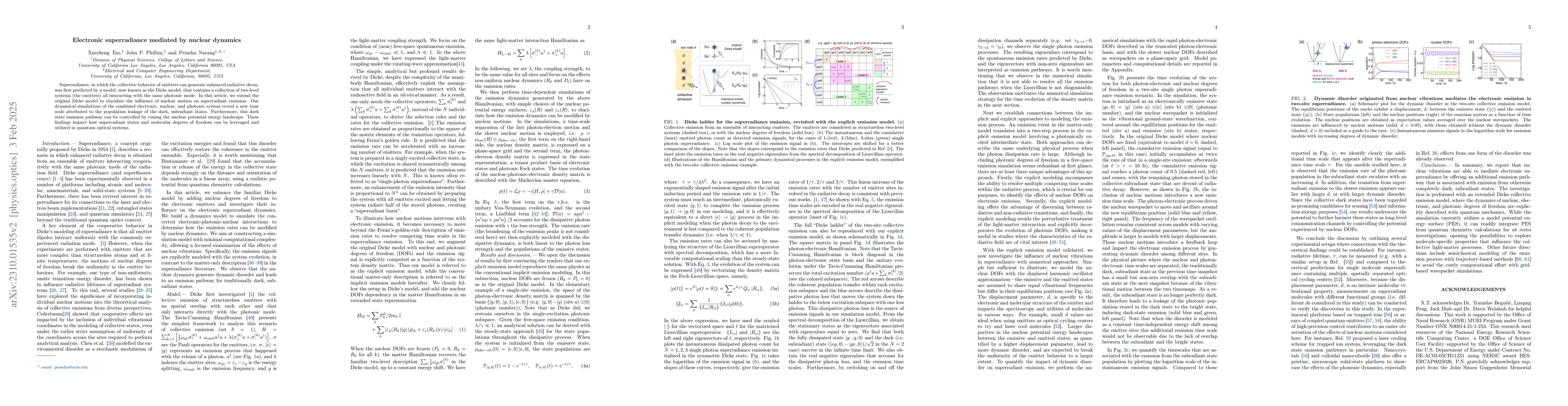 Thumbnail for Electronic superradiance mediated by nuclear dynamics