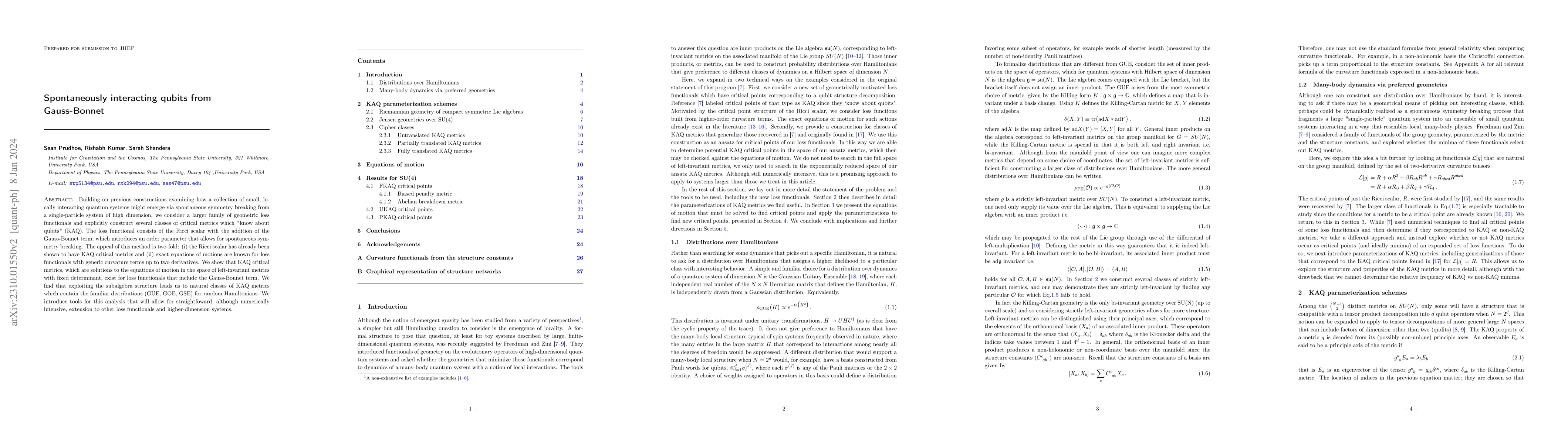 Thumbnail for Spontaneously interacting qubits from Gauss-Bonnet