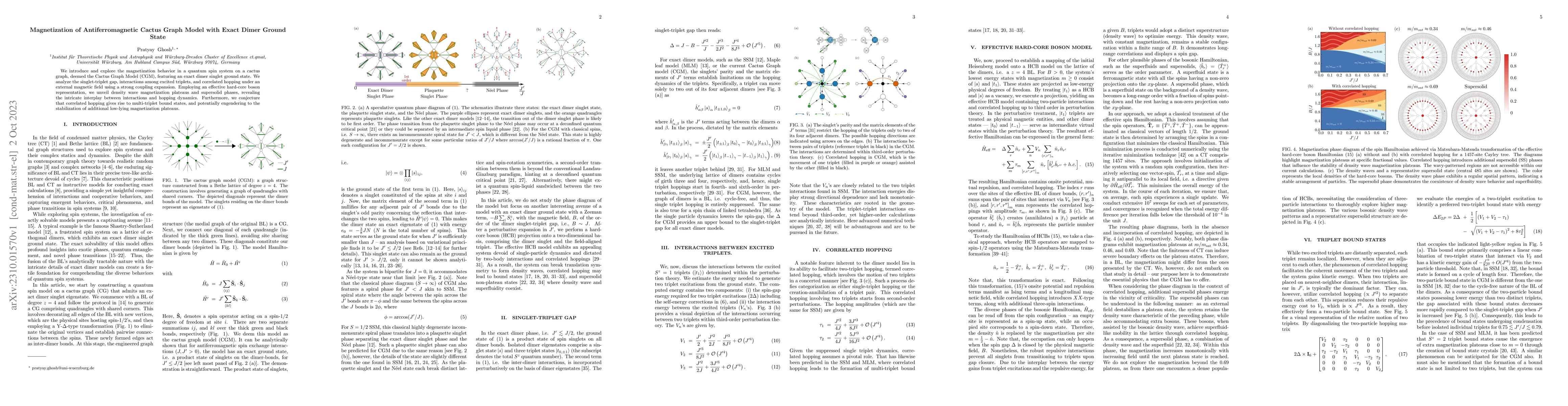Thumbnail for Magnetization of Antiferromagnetic Cactus Graph Model with Exact Dimer
  Ground State