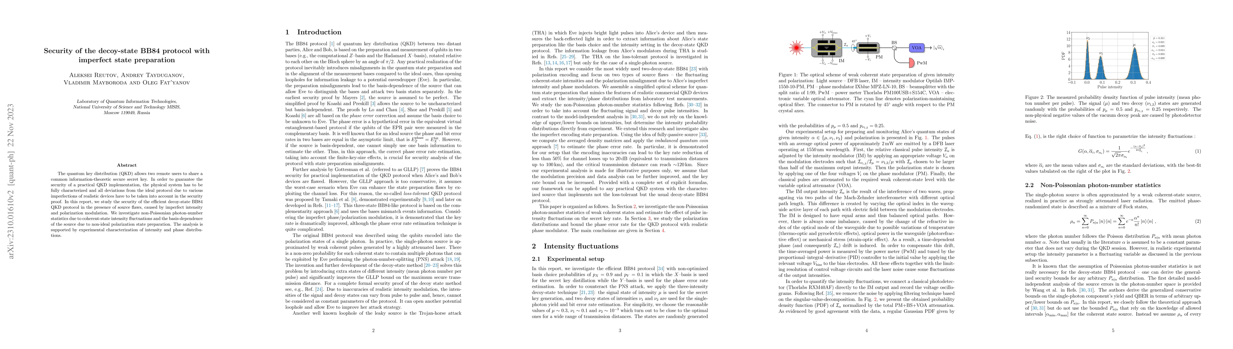 Thumbnail for Security of the decoy-state BB84 protocol with imperfect state
  preparation