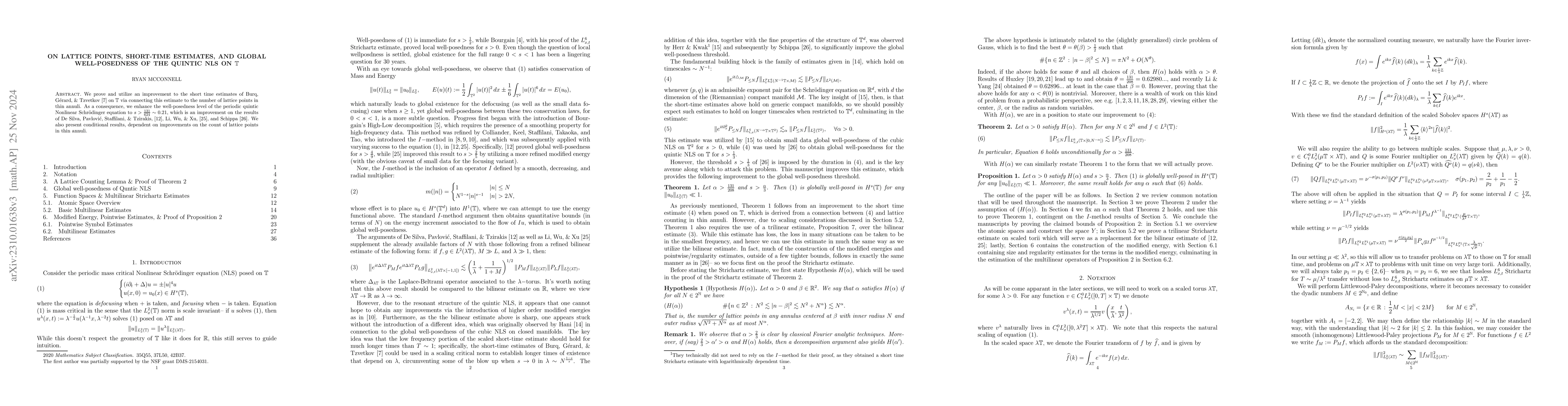 Thumbnail for Remark on the Global Wellposedness of the Periodic Mass Critical NLS