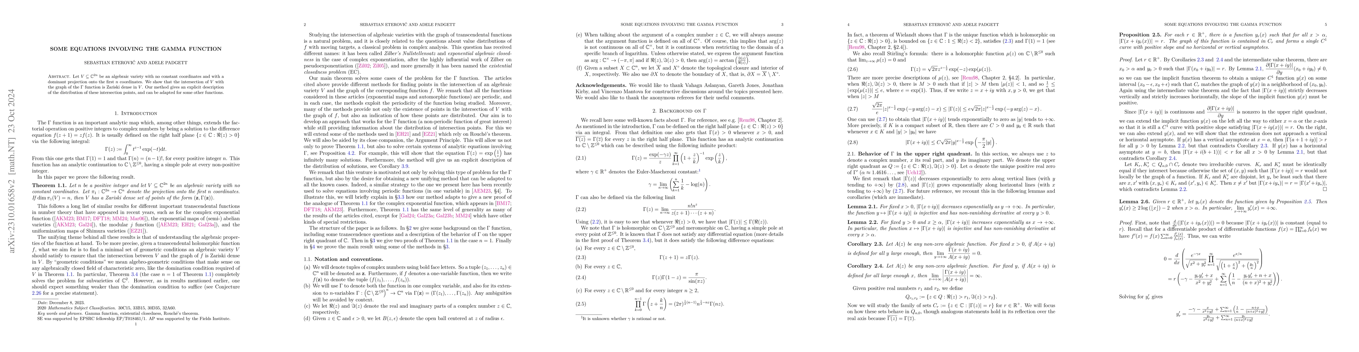 Thumbnail for Some Equations Involving the Gamma Function