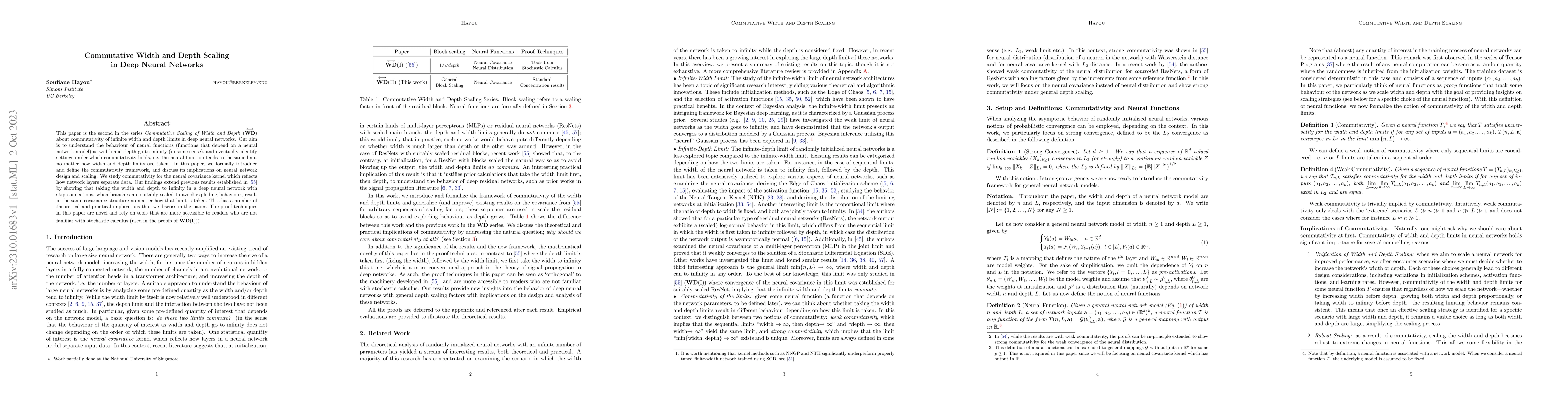 Thumbnail for Commutative Width and Depth Scaling in Deep Neural Networks