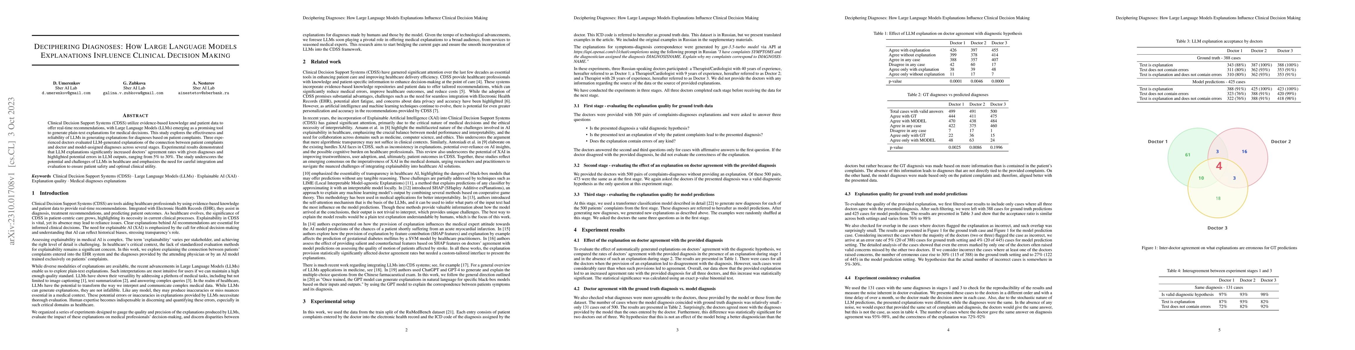 Thumbnail for Deciphering Diagnoses: How Large Language Models Explanations Influence
  Clinical Decision Making