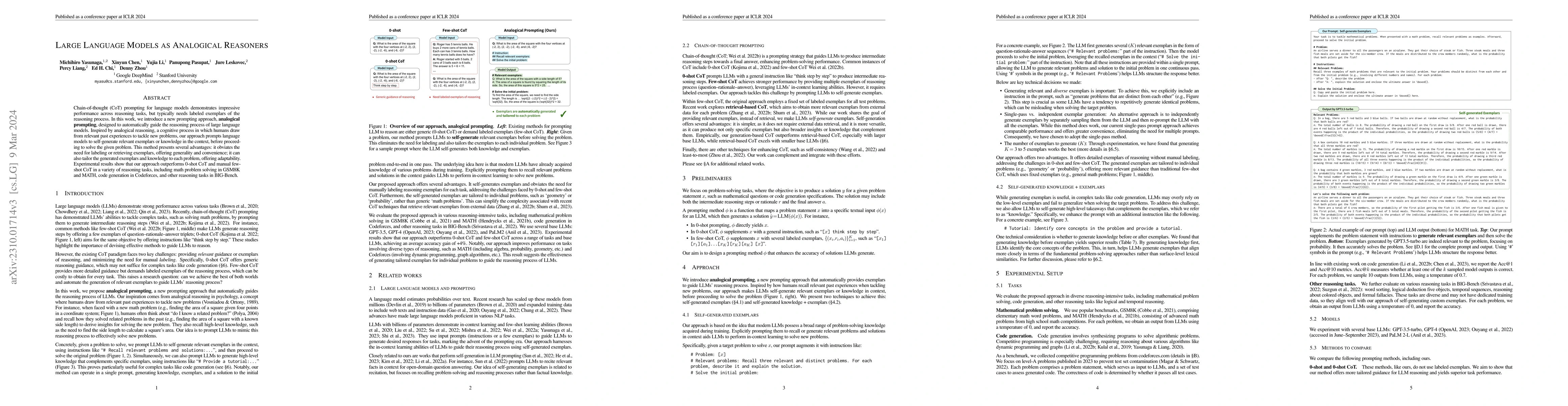 Thumbnail for Large Language Models as Analogical Reasoners