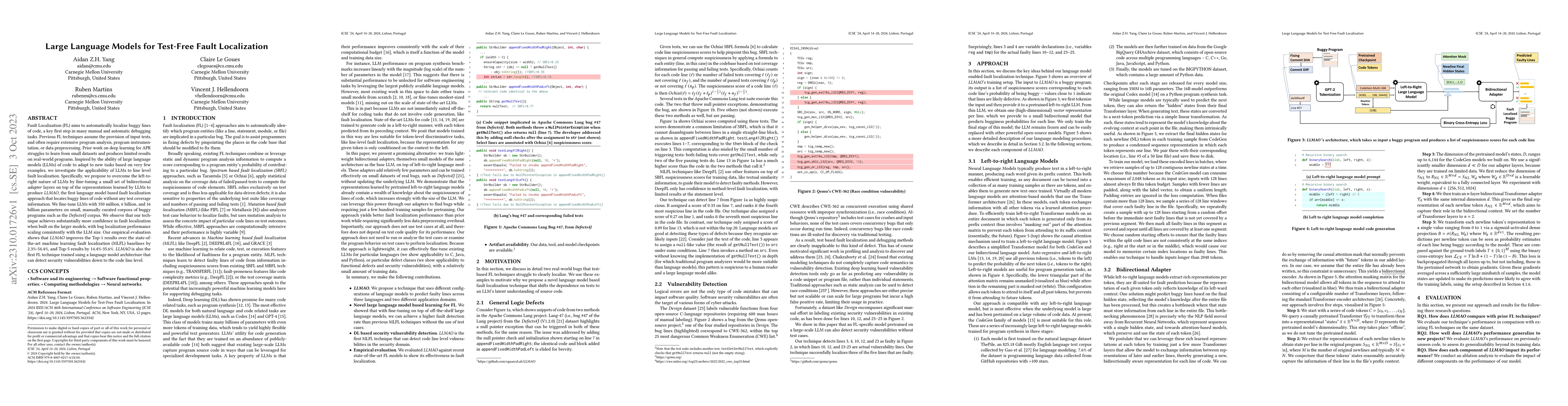 Thumbnail for Large Language Models for Test-Free Fault Localization