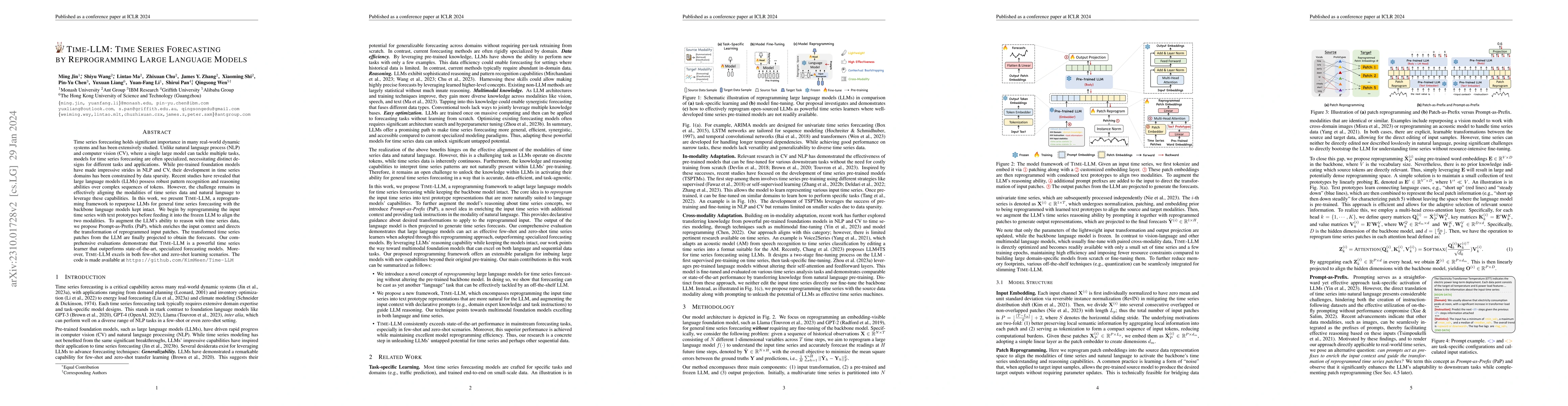 Thumbnail for Time-LLM: Time Series Forecasting by Reprogramming Large Language Models