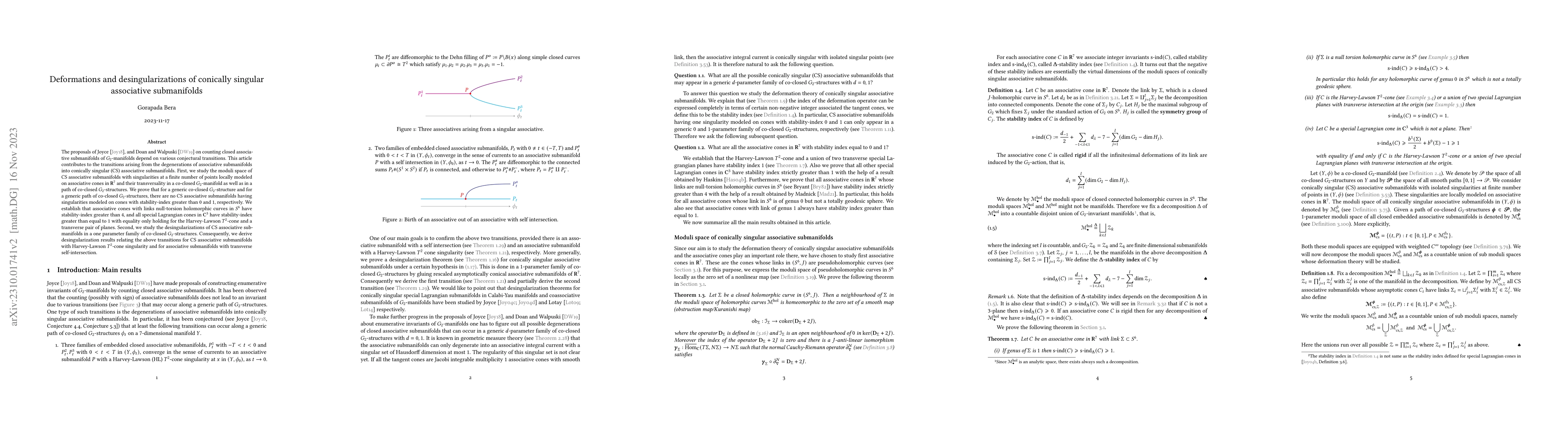 Thumbnail for Deformations and desingularizations of conically singular associative
  submanifolds