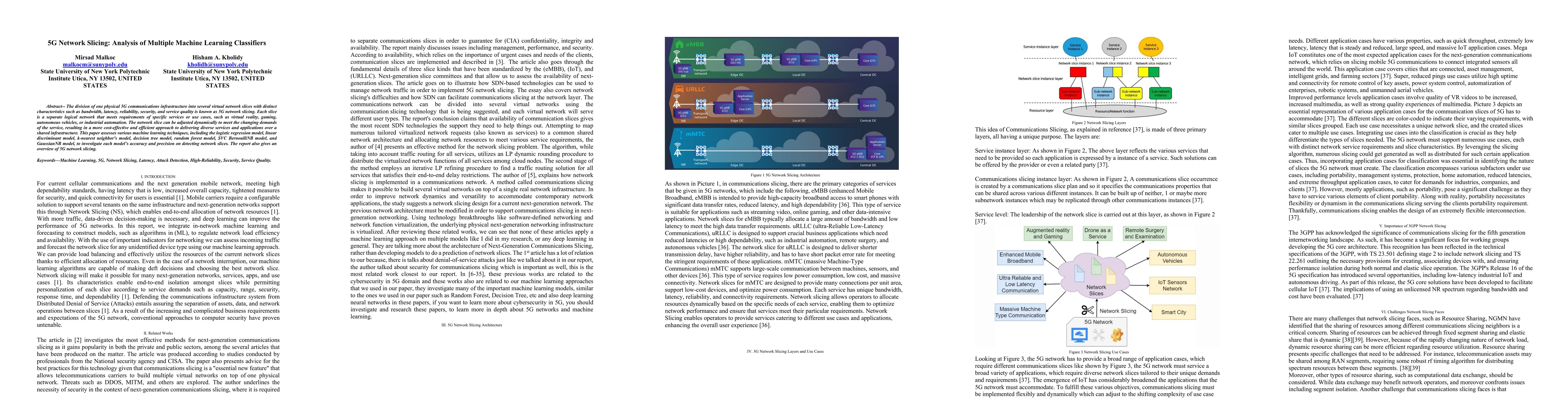 Thumbnail for 5G Network Slicing: Analysis of Multiple Machine Learning Classifiers