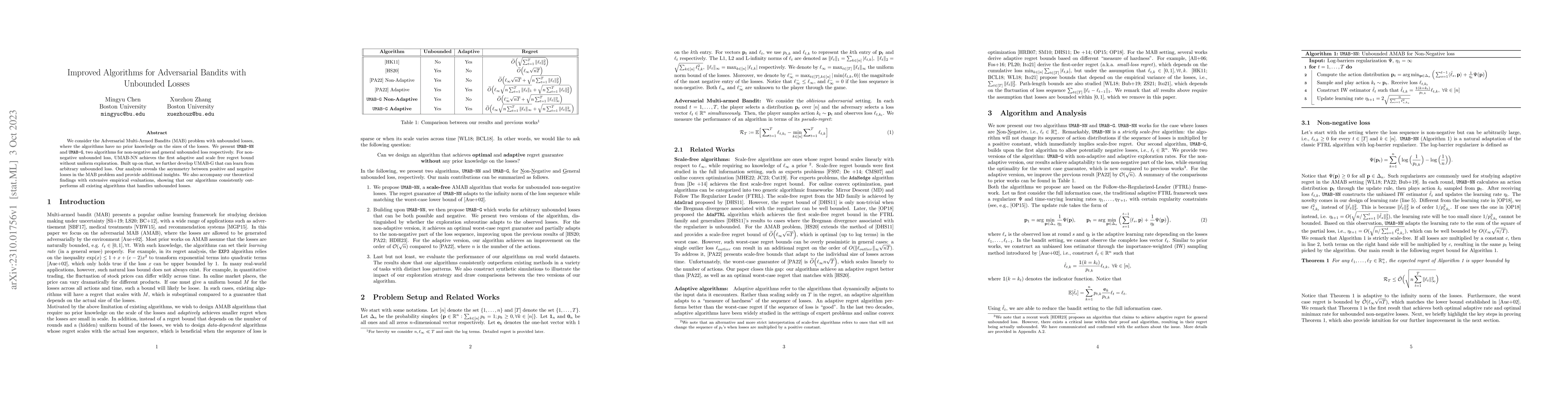 Thumbnail for Improved Algorithms for Adversarial Bandits with Unbounded Losses
