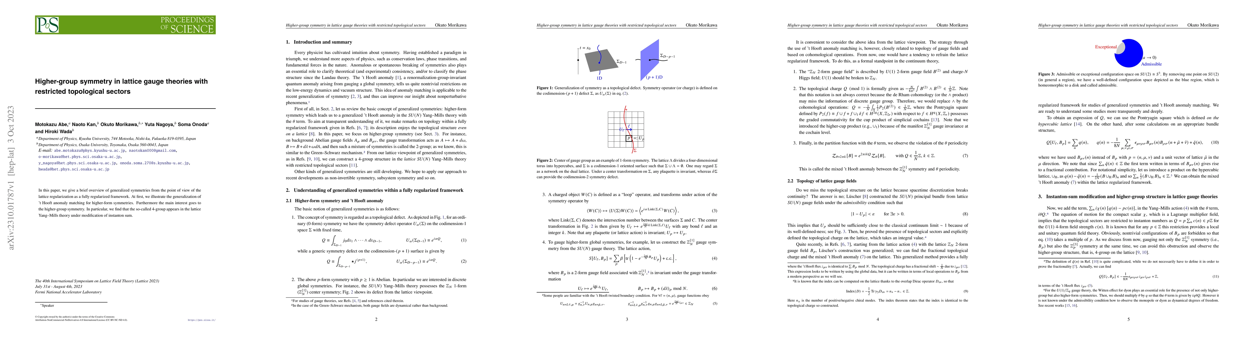 Thumbnail for Higher-group symmetry in lattice gauge theories with restricted
  topological sectors