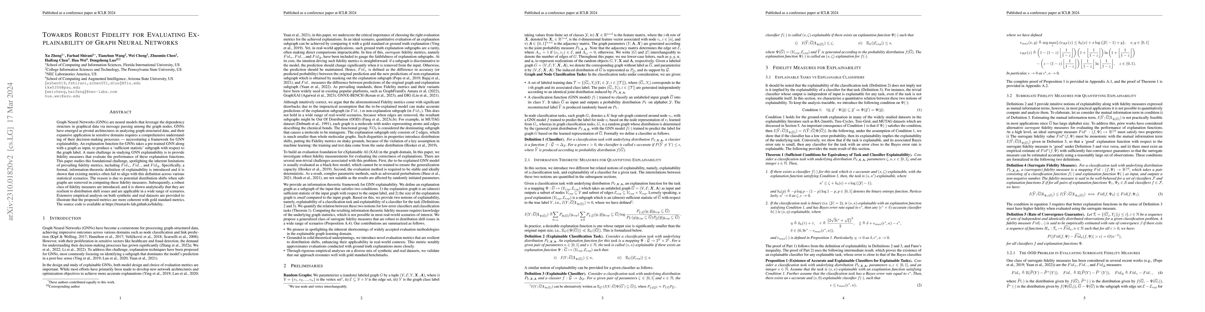 Thumbnail for Towards Robust Fidelity for Evaluating Explainability of Graph Neural
  Networks