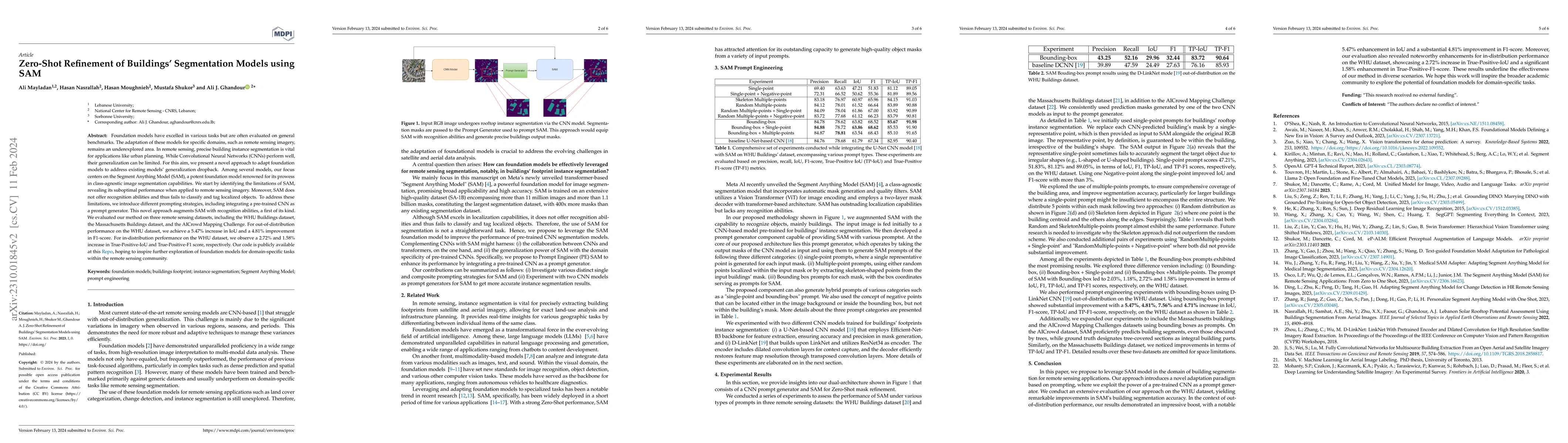 Thumbnail for Zero-Shot Refinement of Buildings' Segmentation Models using SAM