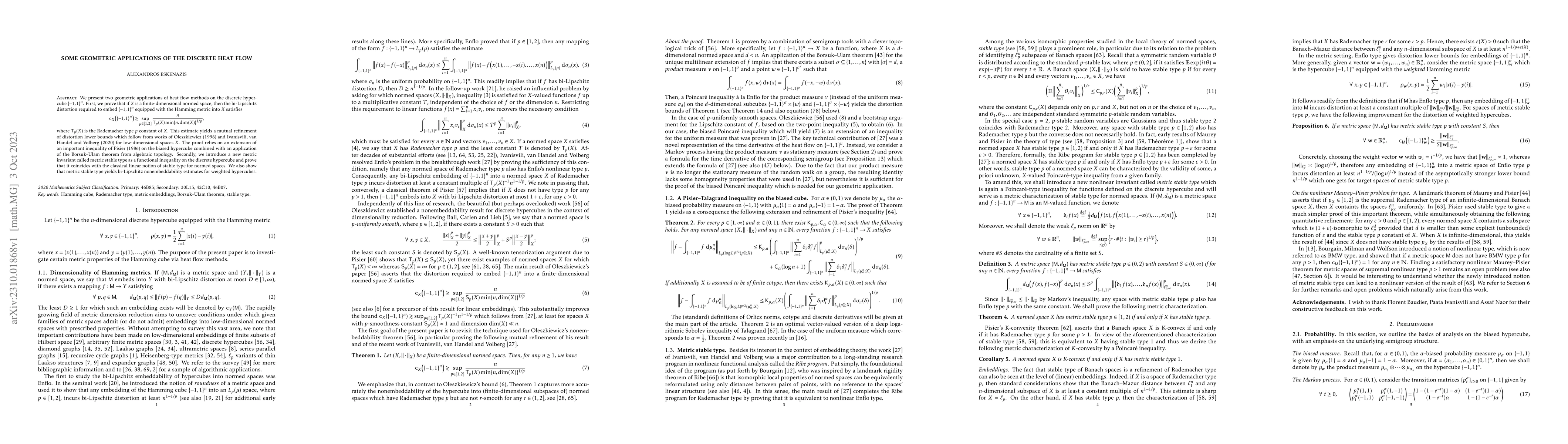 Thumbnail for Some geometric applications of the discrete heat flow