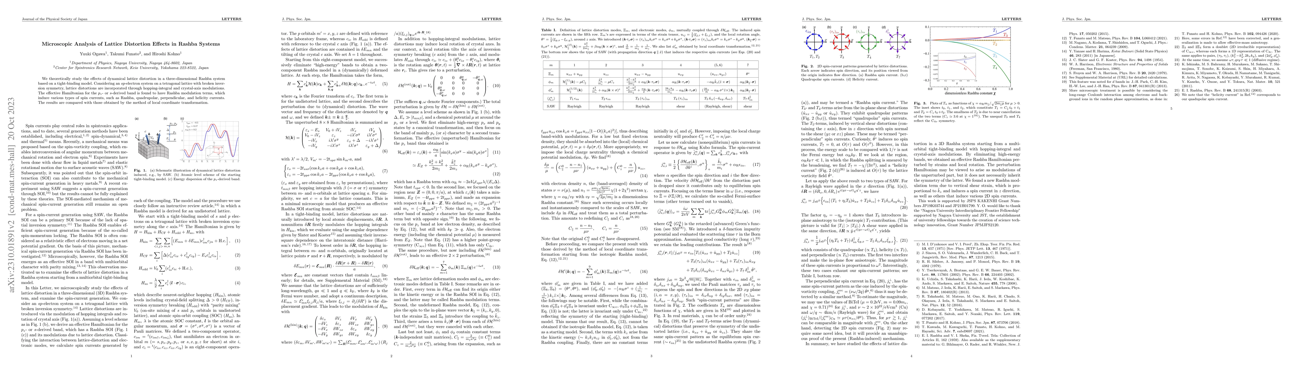 Thumbnail for Microscopic Analysis of Lattice Distortion Effects in Rashba Systems