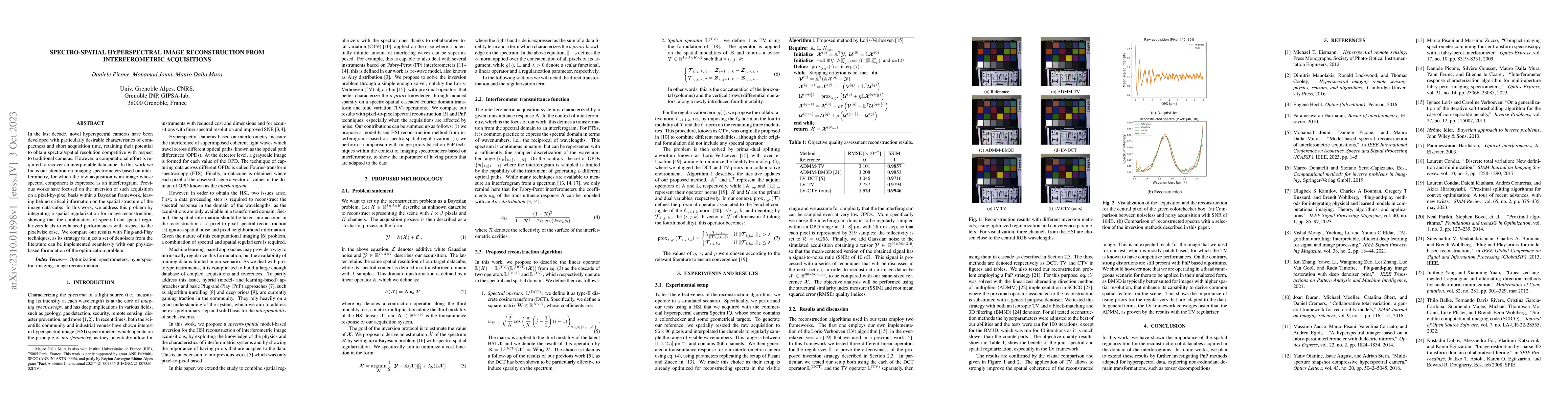 Thumbnail for Spectro-spatial hyperspectral image reconstruction from interferometric
  acquisitions