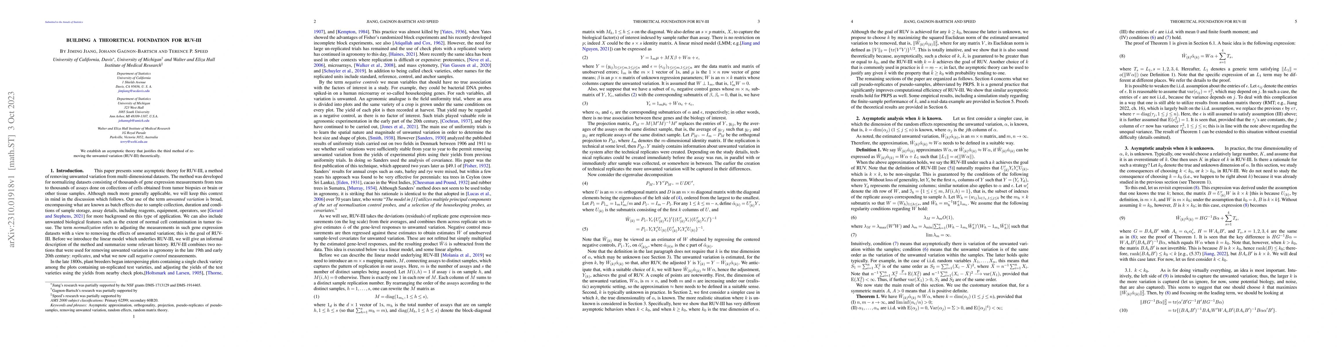 Thumbnail for Building a theoretical foundation for RUV-III
