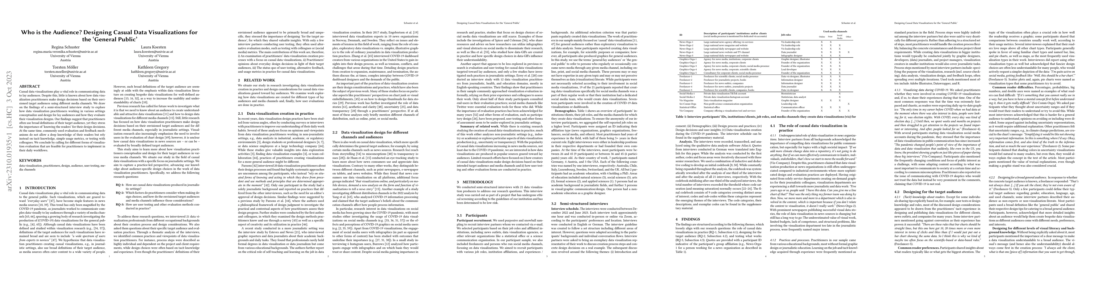 Thumbnail for Who is the Audience? Designing Casual Data Visualizations for the
  'General Public'