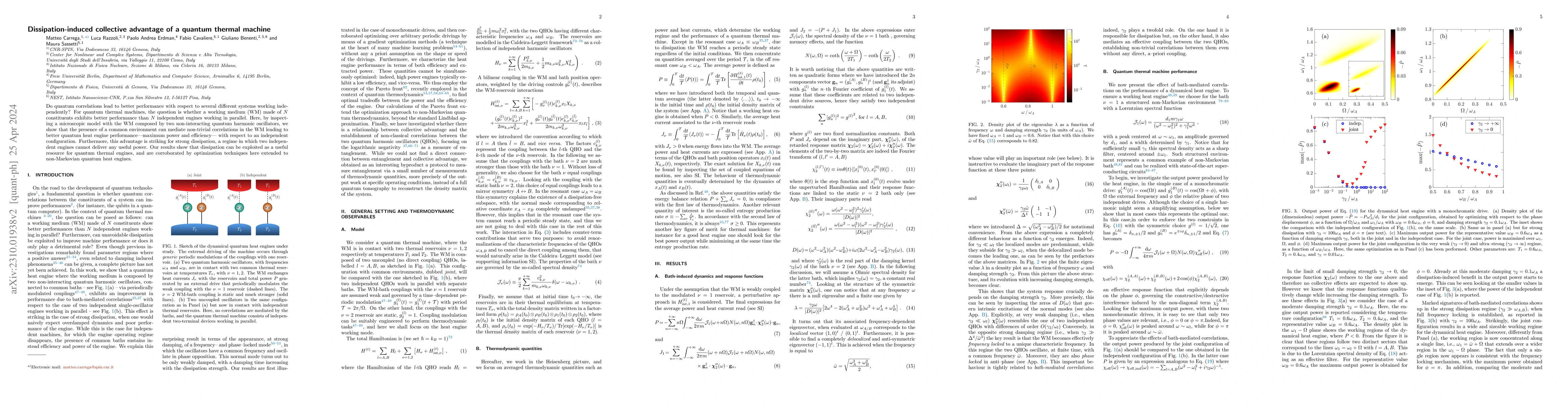Thumbnail for Dissipation-induced collective advantage of a quantum thermal machine