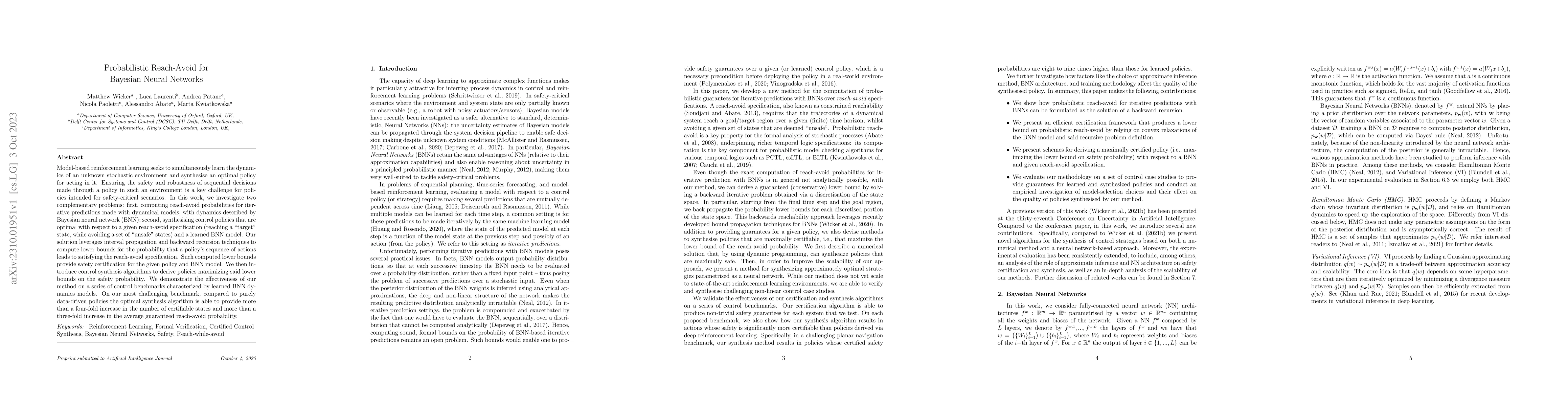 Thumbnail for Probabilistic Reach-Avoid for Bayesian Neural Networks