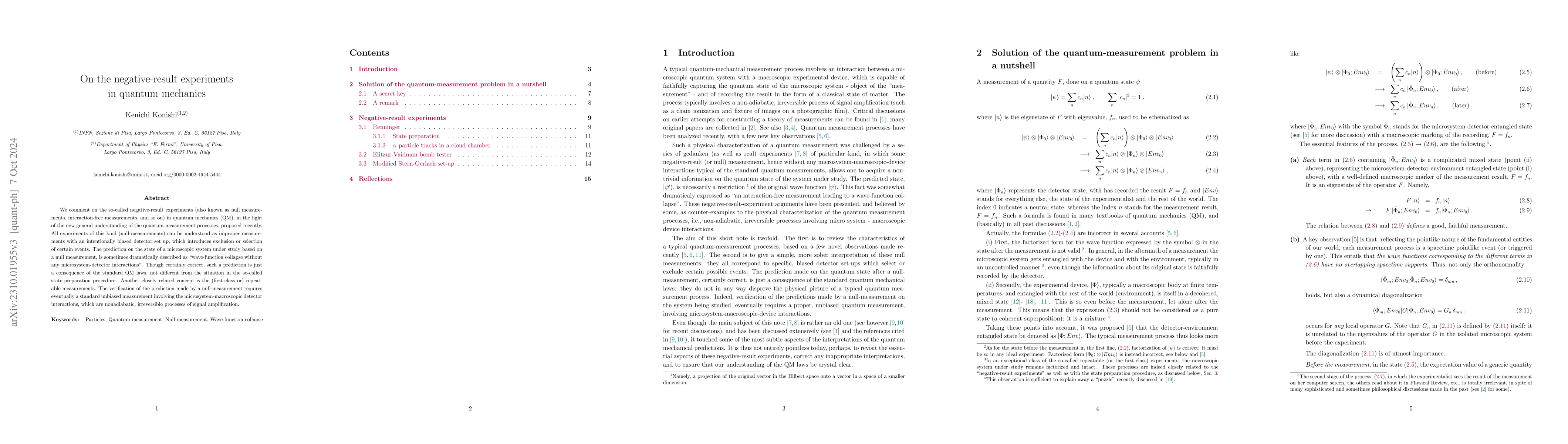 Thumbnail for On the negative-result experiments in quantum mechanics