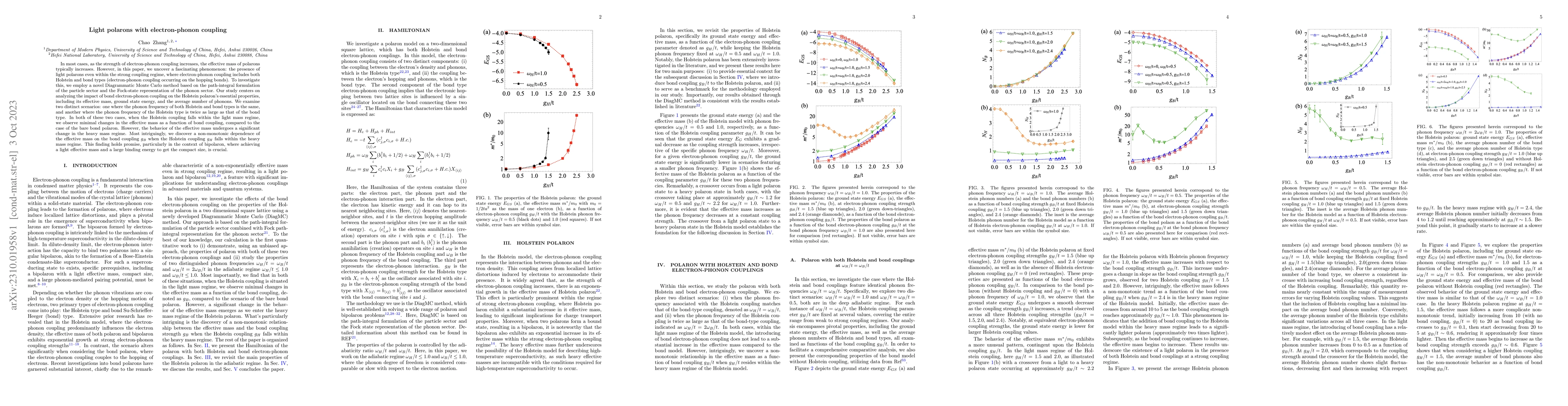 Thumbnail for Light polarons with electron-phonon coupling