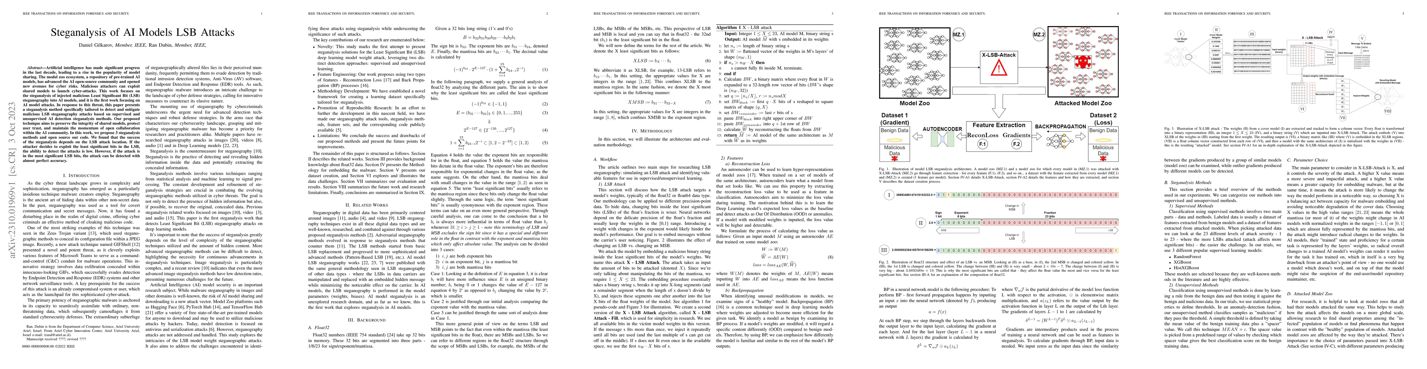 Thumbnail for Steganalysis of AI Models LSB Attacks
