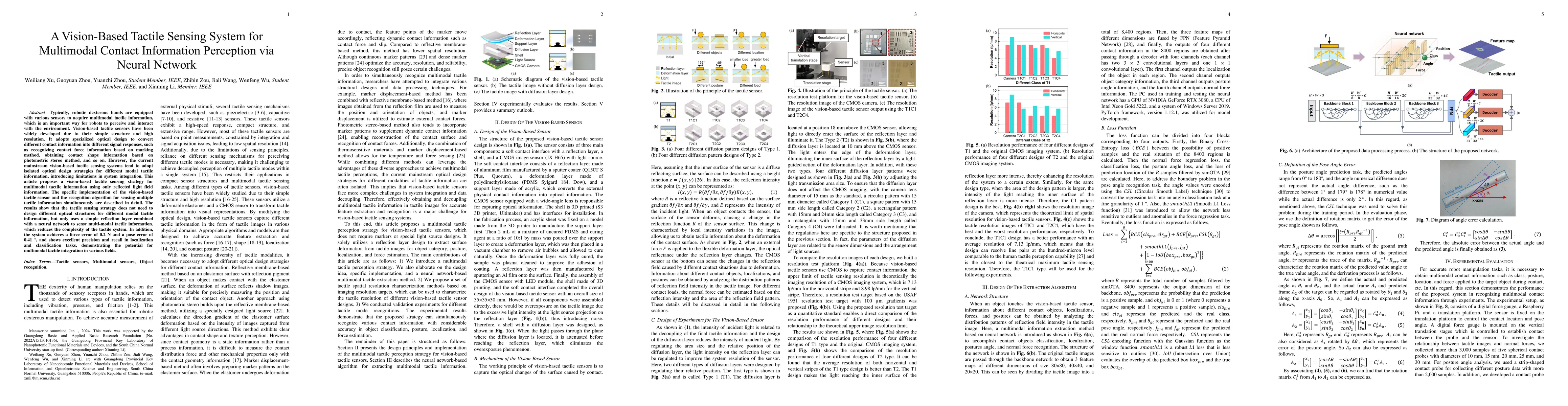 Thumbnail for A Vision-Based Tactile Sensing System for Multimodal Contact Information
  Perception via Neural Network