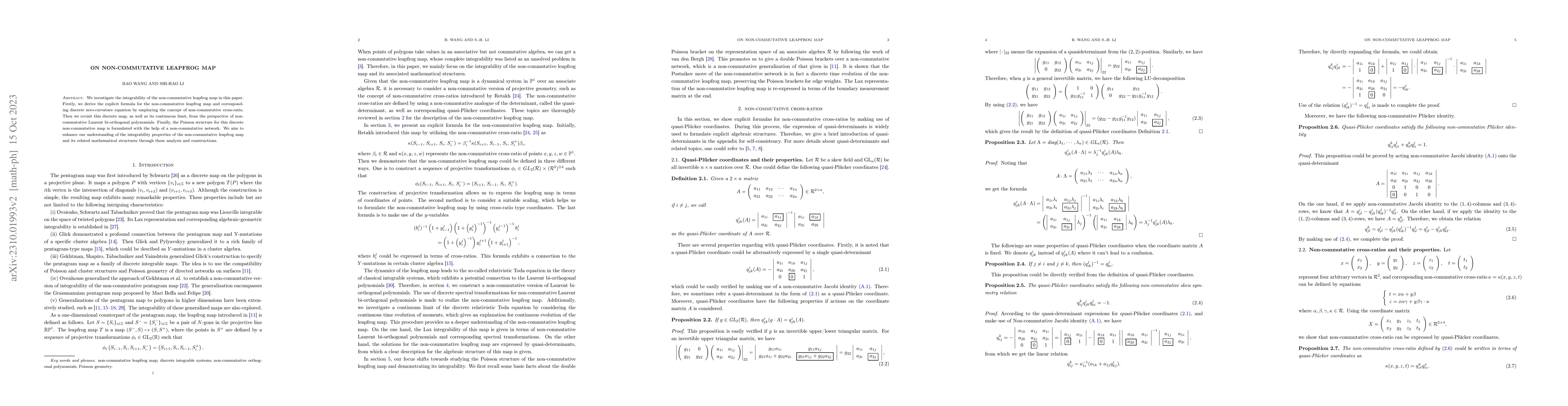 Thumbnail for On non-commutative leapfrog map