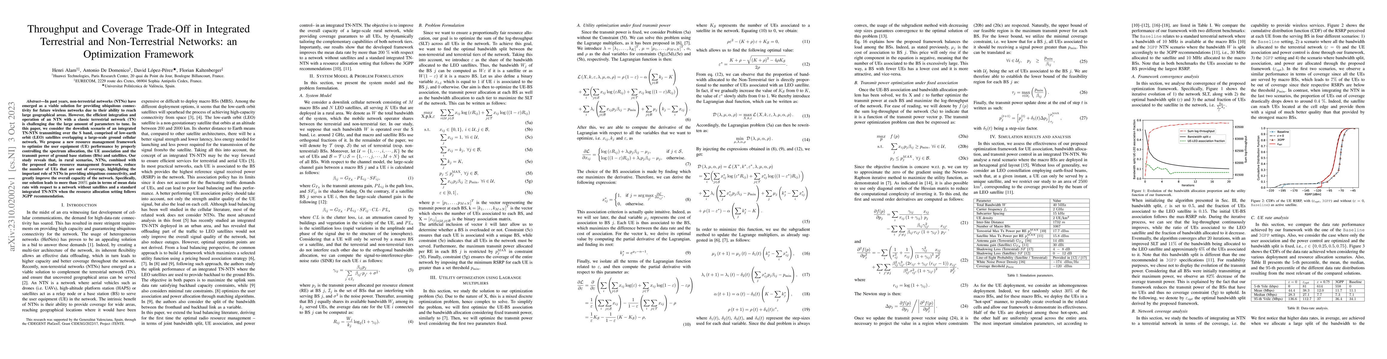 Thumbnail for Throughput and Coverage Trade-Off in Integrated Terrestrial and
  Non-Terrestrial Networks: an Optimization Framework