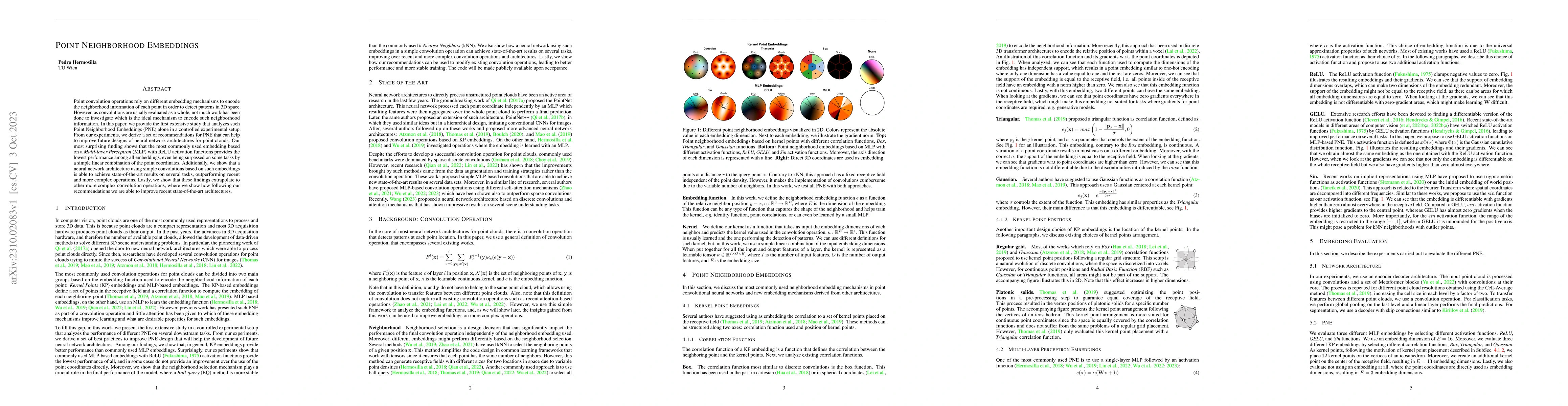 Thumbnail for Point Neighborhood Embeddings