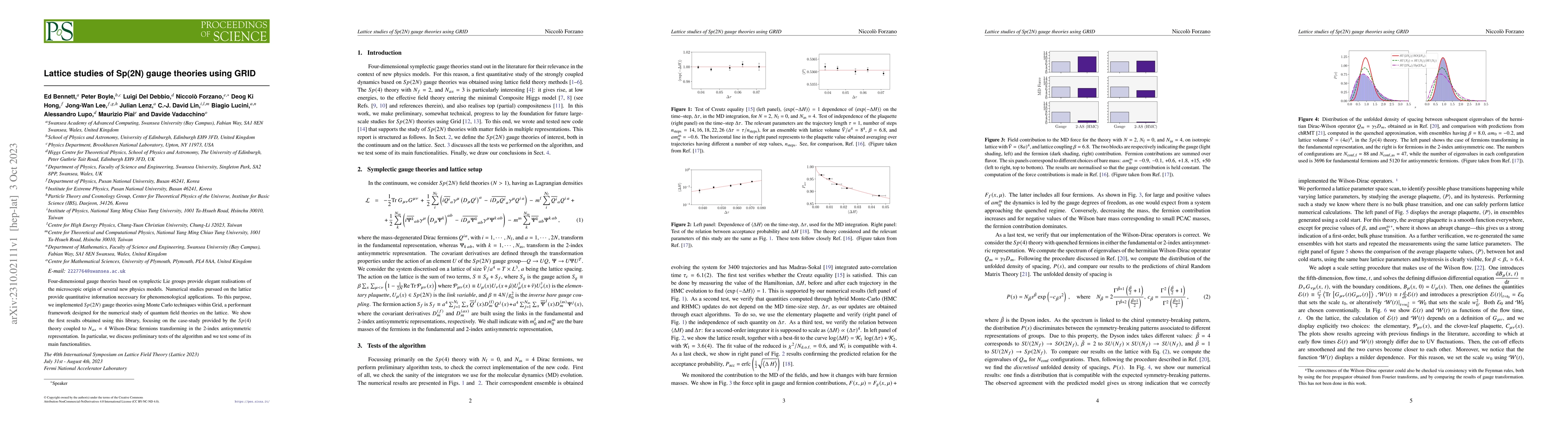 Thumbnail for Lattice studies of Sp(2N) gauge theories using GRID