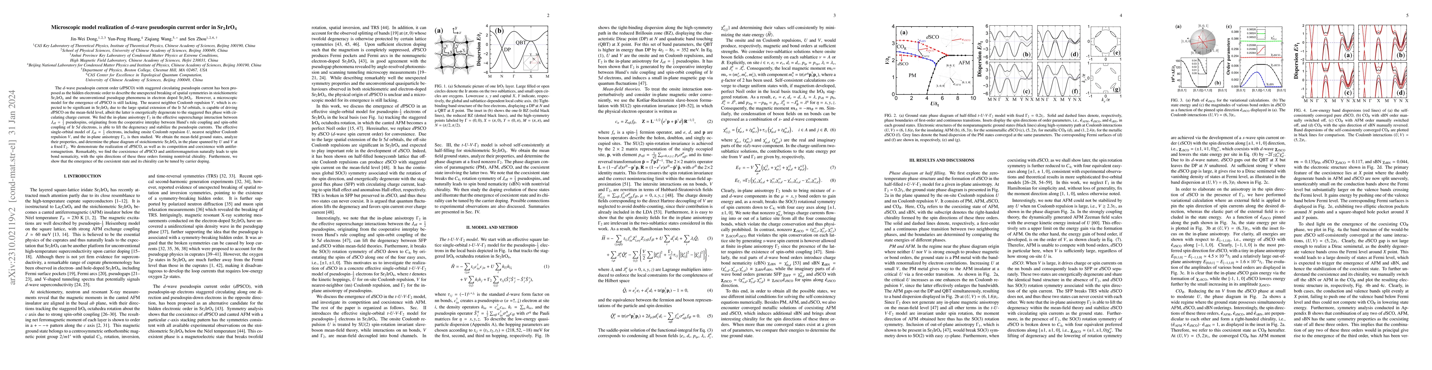 Thumbnail for Microscopic model realization of $\boldsymbol{d}$-wave pseudospin
  current order in Sr$_{\boldsymbol{2}}$IrO$_{\boldsymbol{4}}$