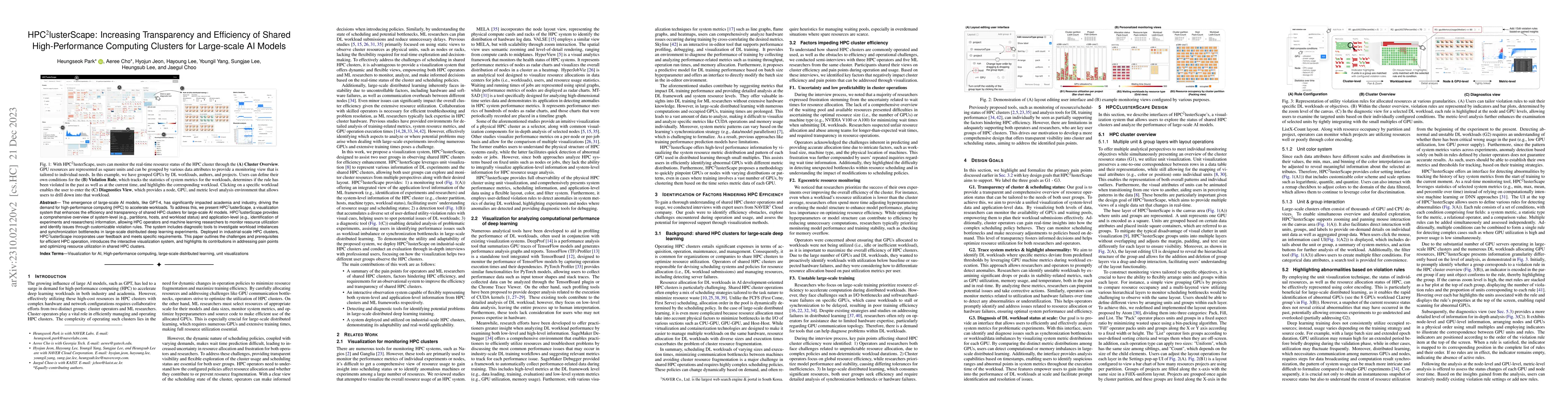 Thumbnail for HPCClusterScape: Increasing Transparency and Efficiency of Shared
  High-Performance Computing Clusters for Large-scale AI Models