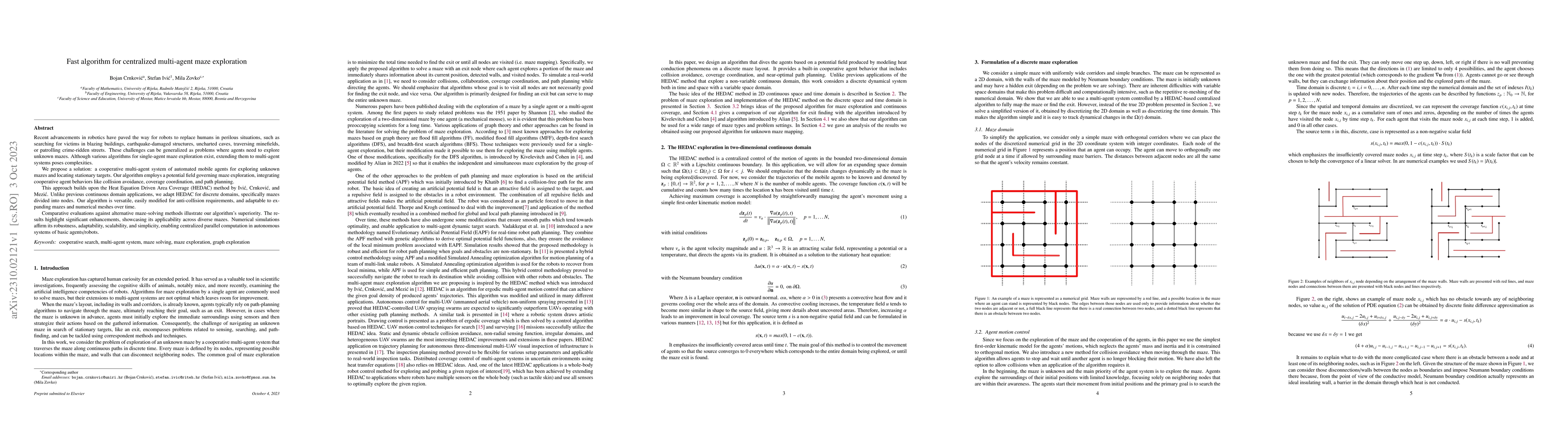 Thumbnail for Fast algorithm for centralized multi-agent maze exploration