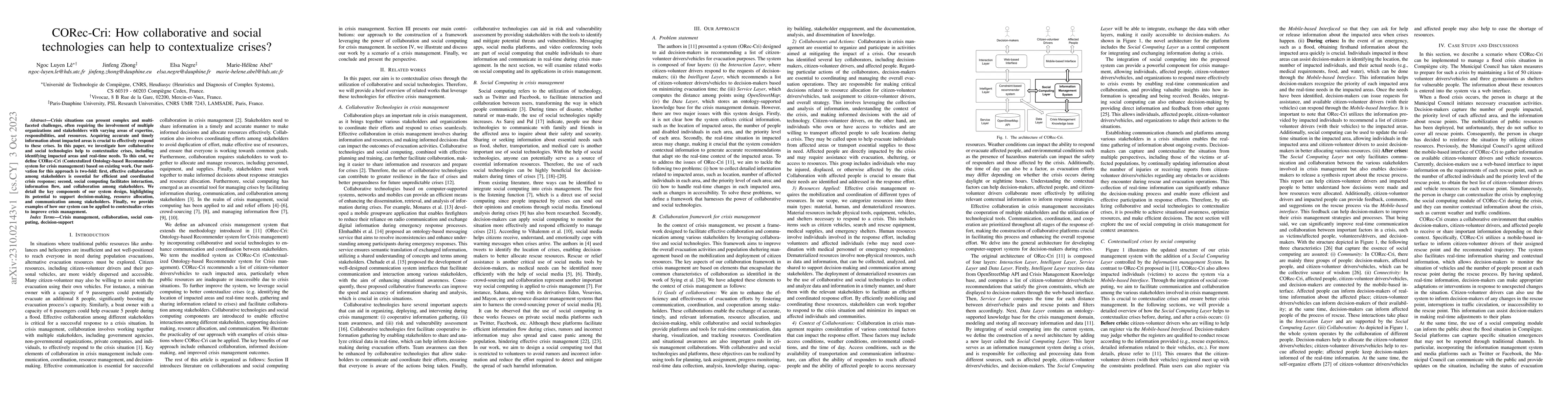 Thumbnail for CORec-Cri: How collaborative and social technologies can help to
  contextualize crises?