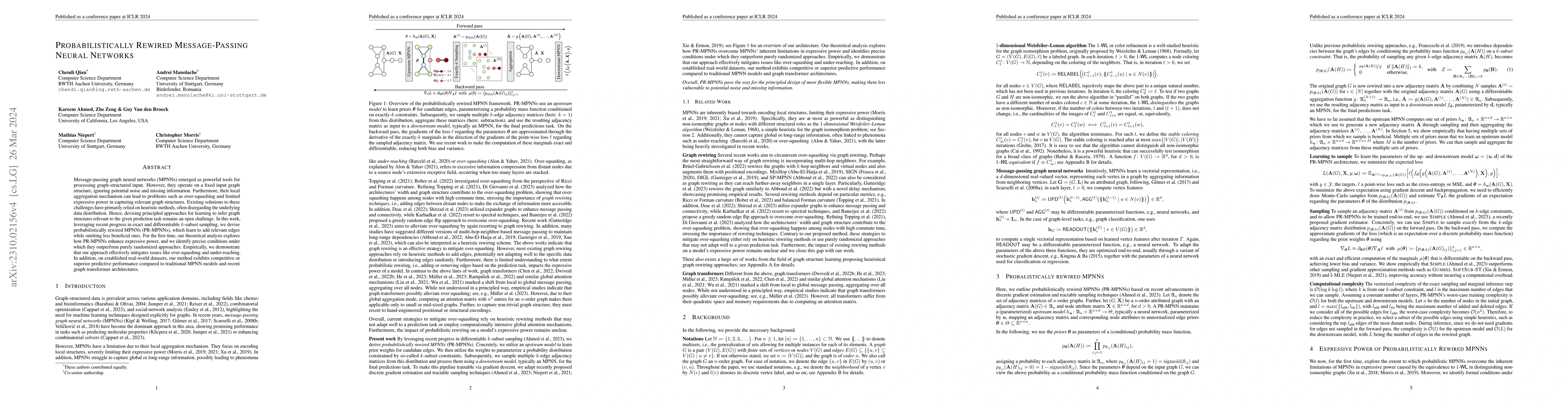 Thumbnail for Probabilistically Rewired Message-Passing Neural Networks