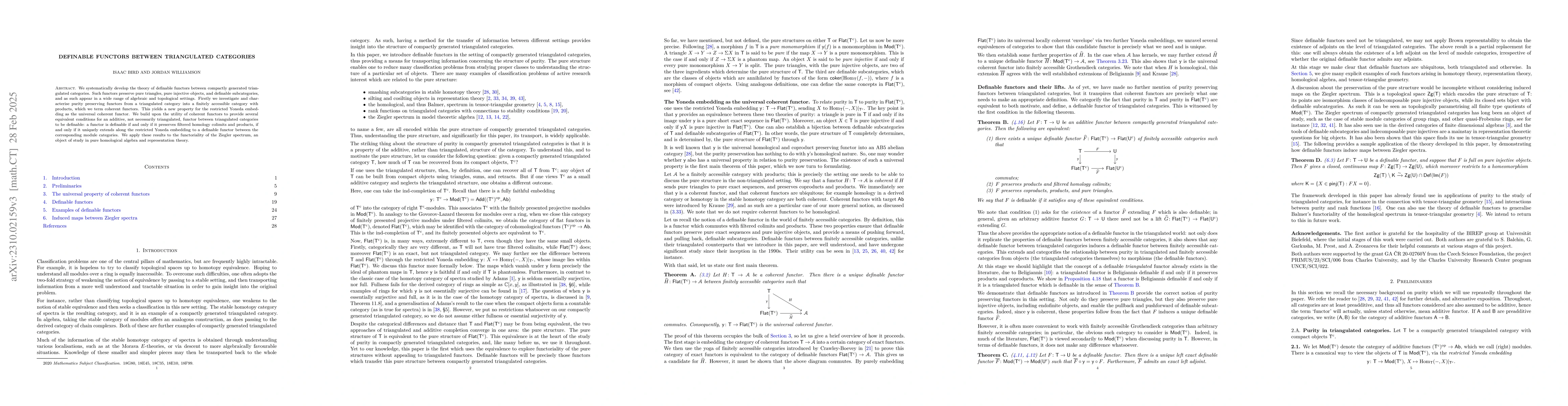 Thumbnail for Definable functors between triangulated categories with applications to
  tensor-triangular geometry and representation theory