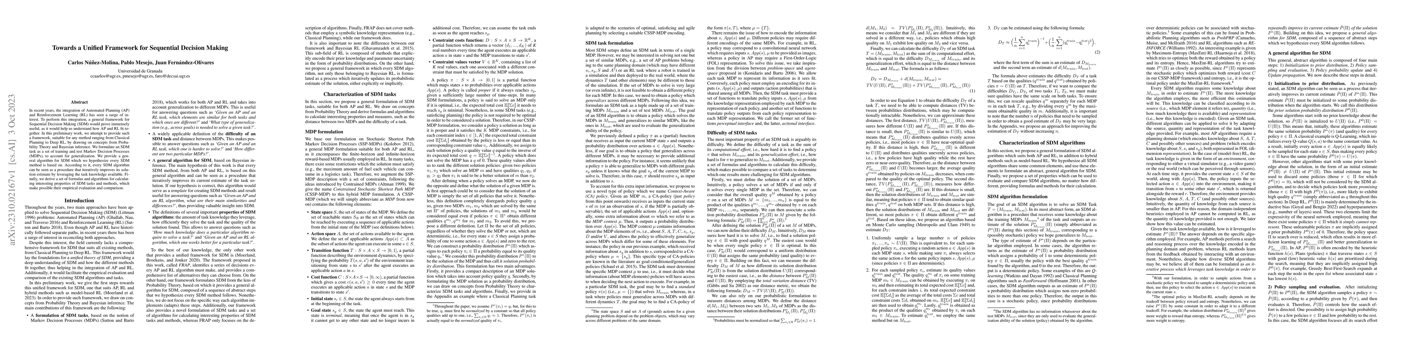 Thumbnail for Towards a Unified Framework for Sequential Decision Making