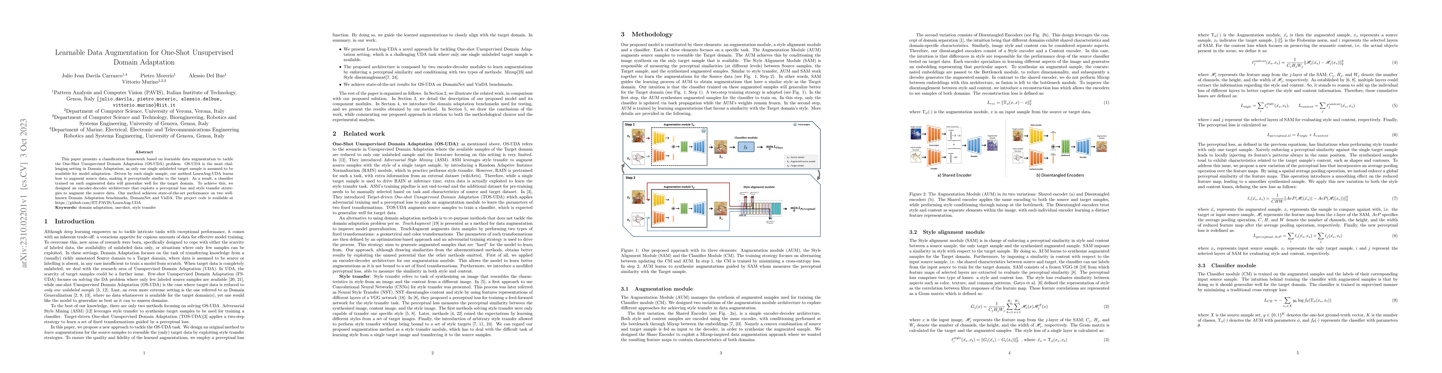 Thumbnail for Learnable Data Augmentation for One-Shot Unsupervised Domain Adaptation