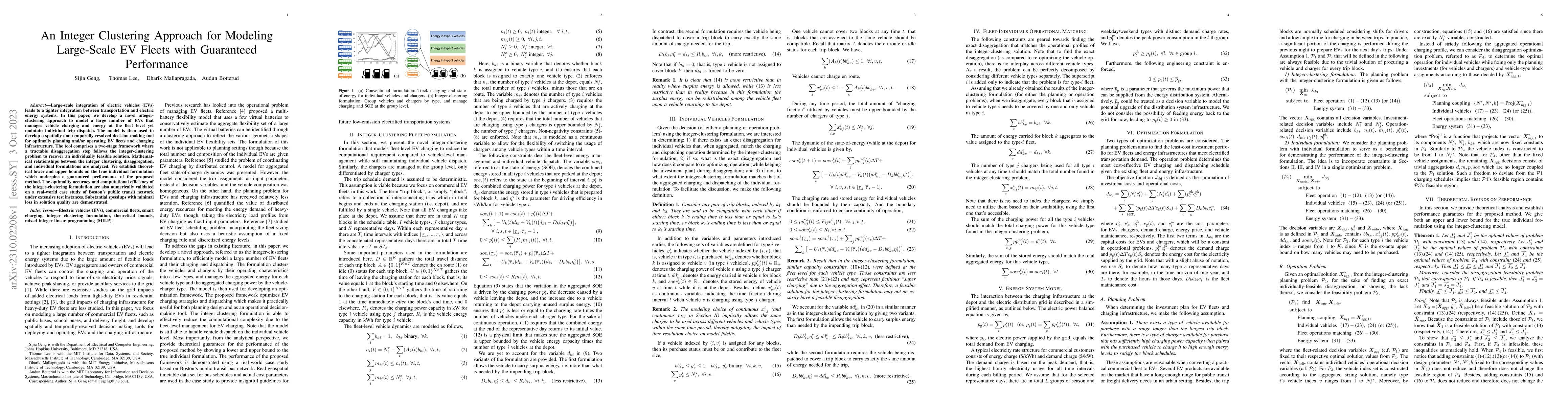 Thumbnail for An Integer Clustering Approach for Modeling Large-Scale EV Fleets with
  Guaranteed Performance