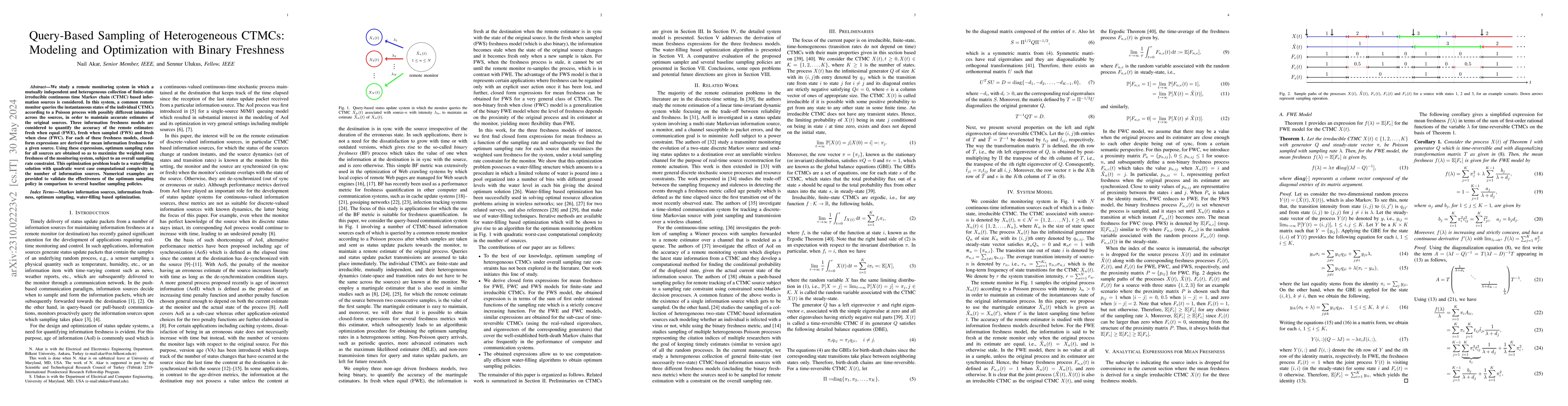 Thumbnail for Query-Based Sampling of Heterogeneous CTMCs: Modeling and Optimization
  with Binary Freshness
