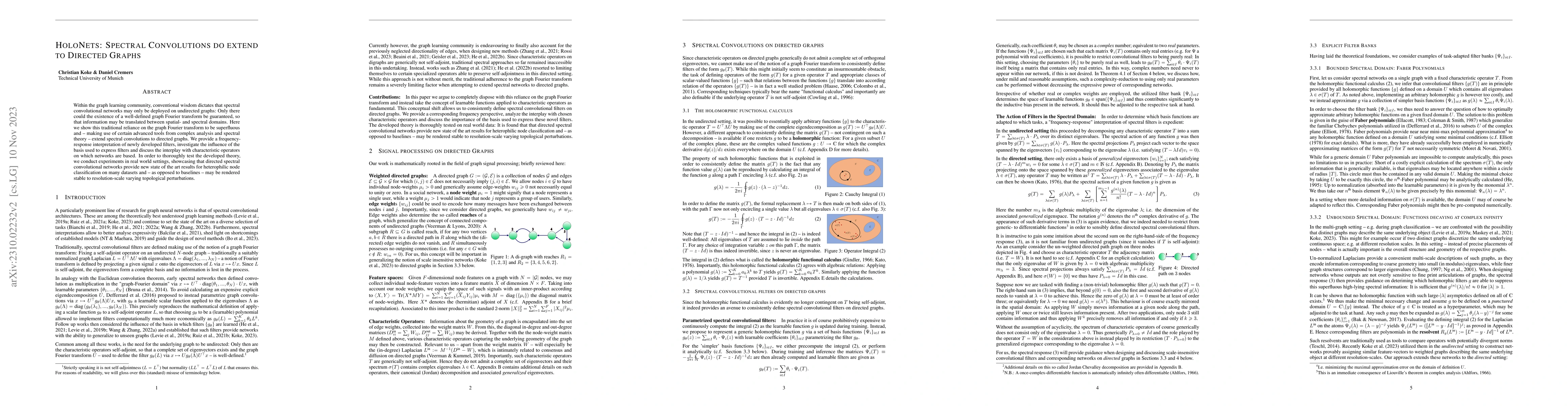 Thumbnail for HoloNets: Spectral Convolutions do extend to Directed Graphs