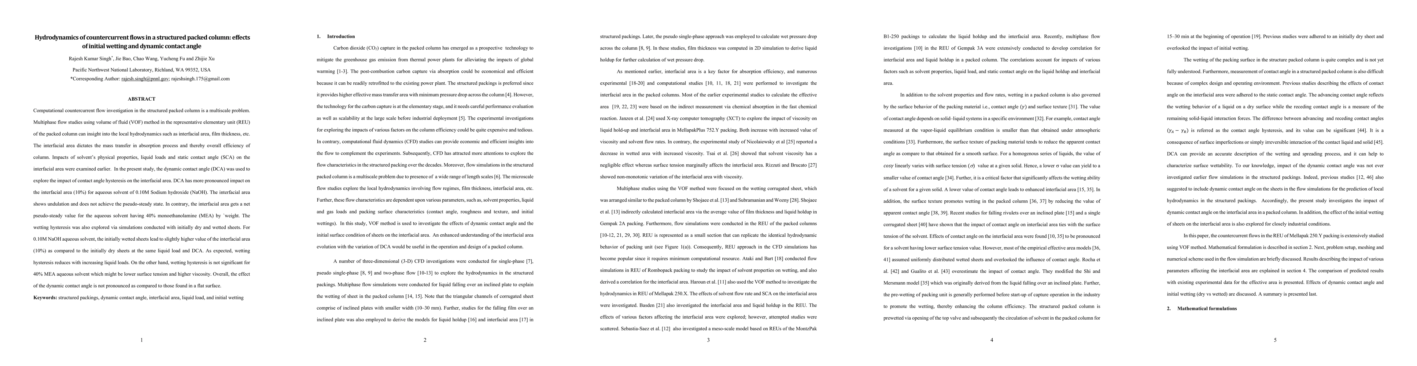 Thumbnail for Hydrodynamics of countercurrent flows in a structured packed column:
  effects of initial wetting and dynamic contact angle