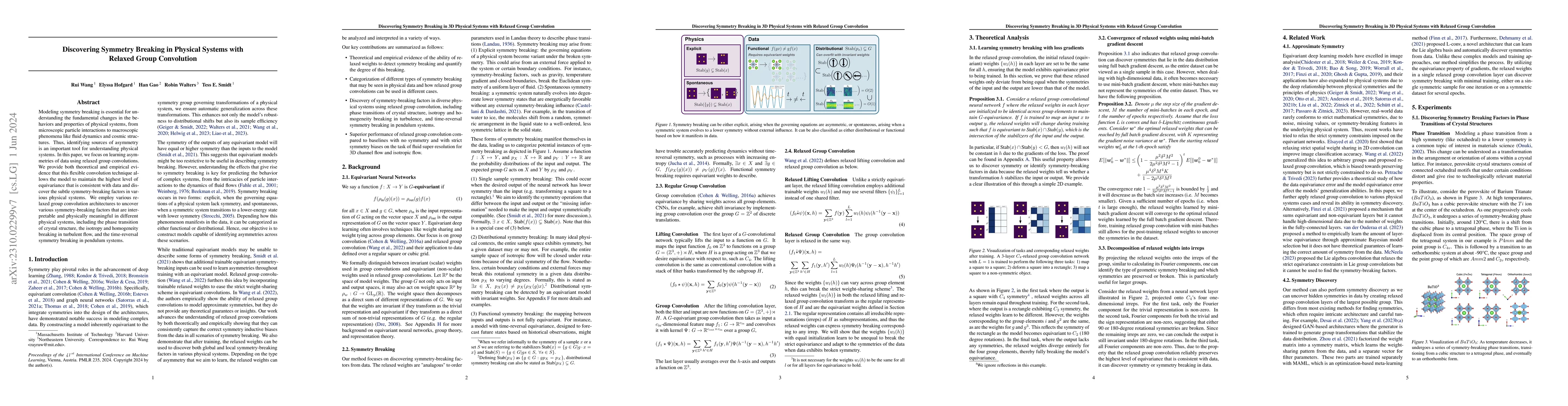 Thumbnail for Discovering Symmetry Breaking in Physical Systems with Relaxed Group
  Convolution