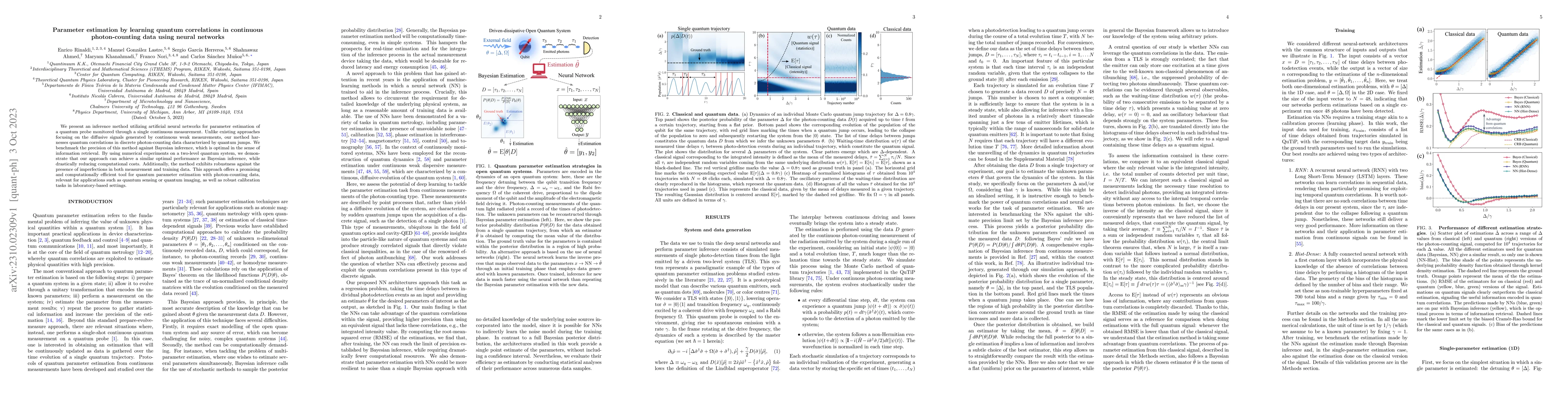 Thumbnail for Parameter estimation by learning quantum correlations in continuous
  photon-counting data using neural networks