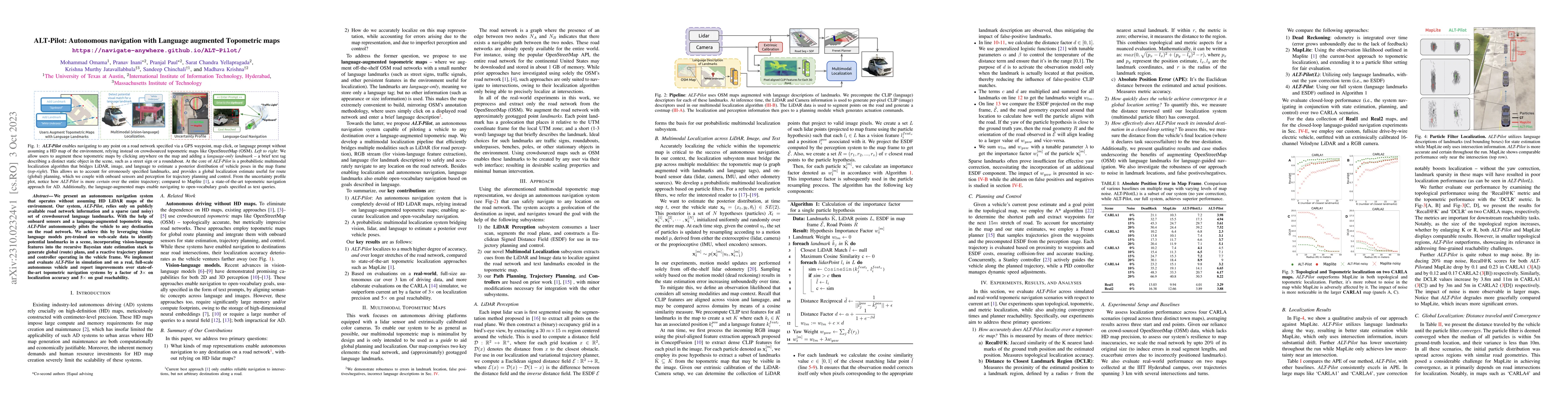 Thumbnail for ALT-Pilot: Autonomous navigation with Language augmented Topometric maps