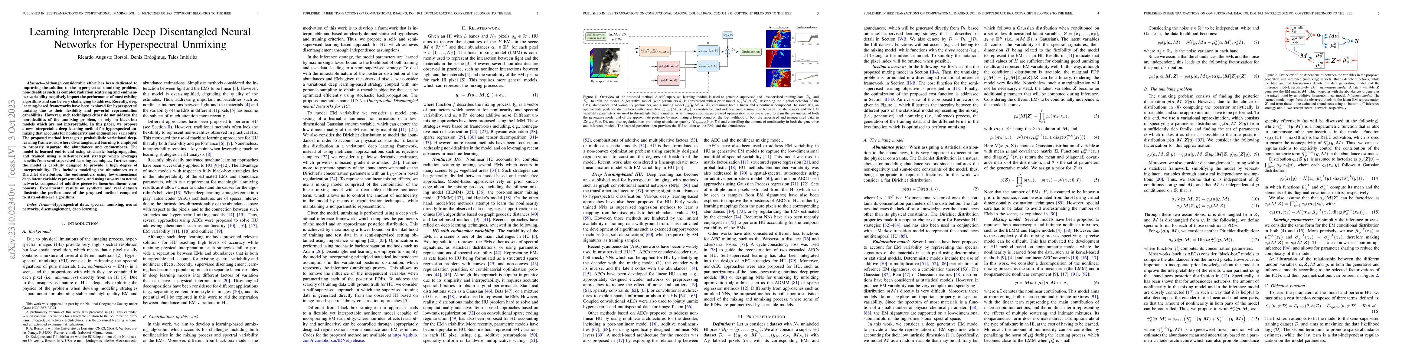 Thumbnail for Learning Interpretable Deep Disentangled Neural Networks for
  Hyperspectral Unmixing