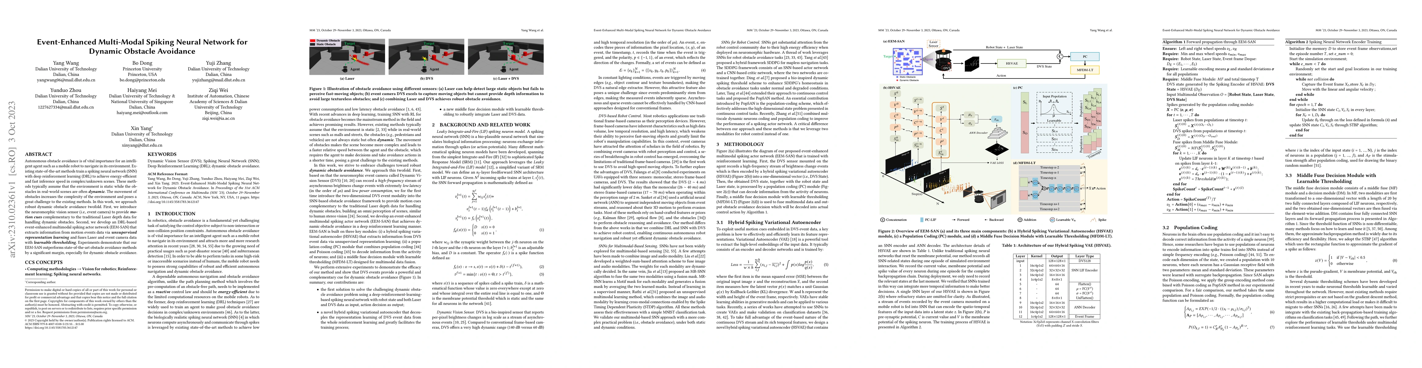 Thumbnail for Event-Enhanced Multi-Modal Spiking Neural Network for Dynamic Obstacle
  Avoidance