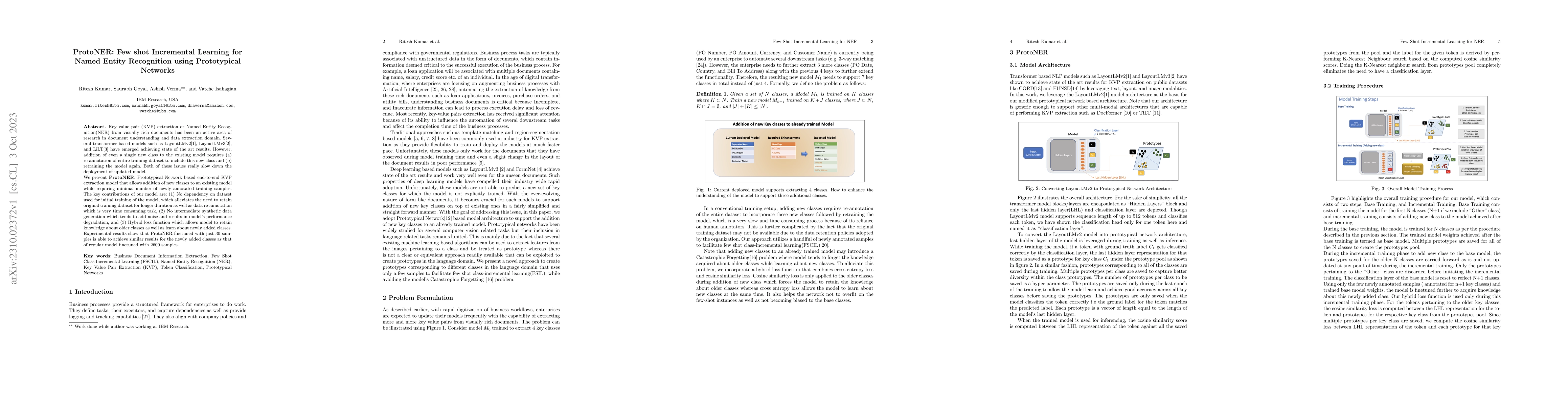 Thumbnail for ProtoNER: Few shot Incremental Learning for Named Entity Recognition
  using Prototypical Networks